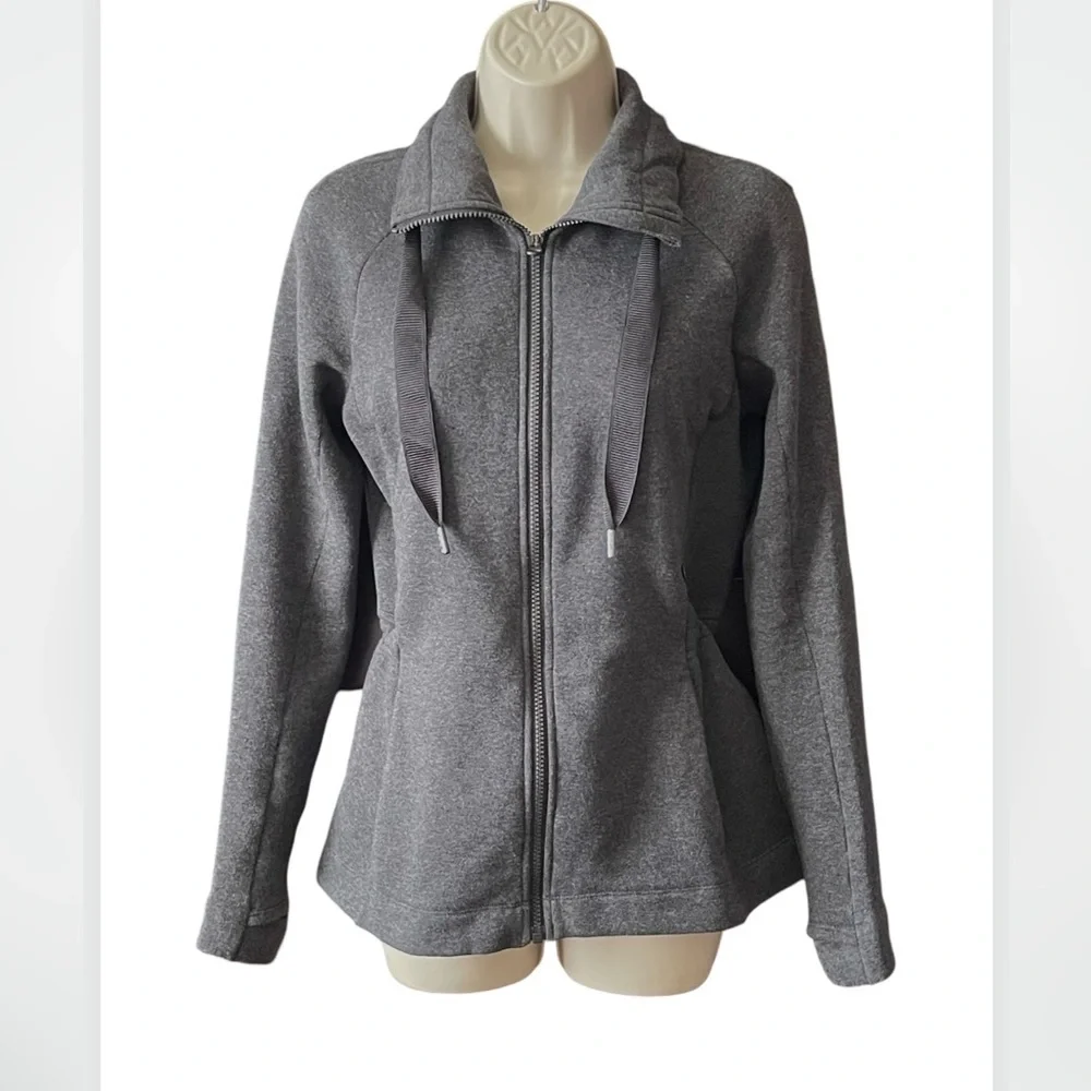 LULULEMON & Go Take Off Fleece Jacket Zip Up Gray Size  4 - Picture 2 of 14